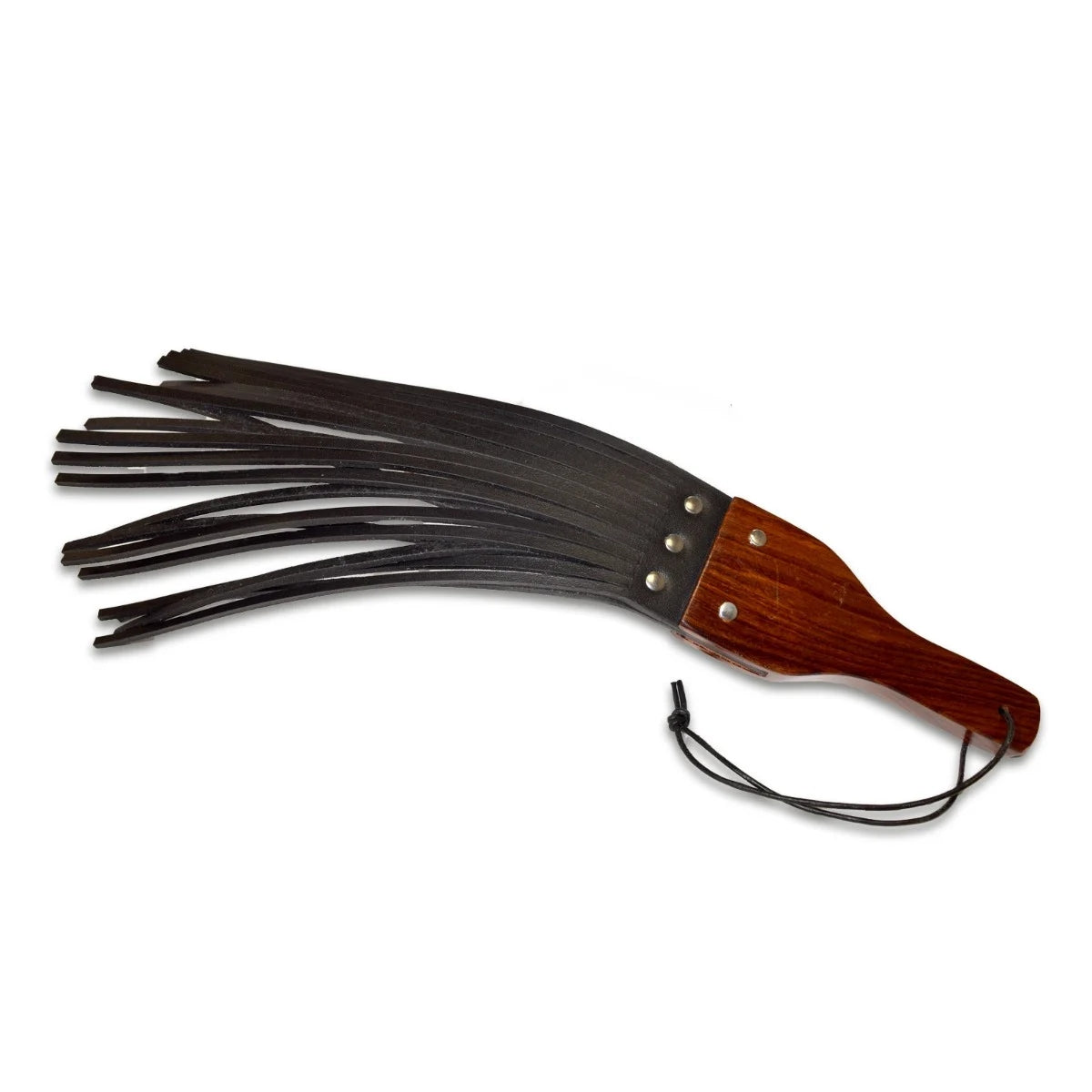 Prowler RED Leather & Wood Fringe Paddle