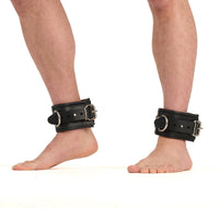 Prowler RED Leather Lockable Ankle Restraints Black