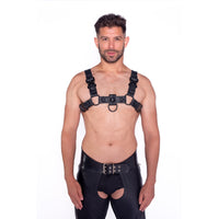 Prowler RED Leather Bull Harness With Metal Fittings Black