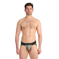 Prowler RED Leather Pouch Jock Strap Black Grey