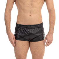 Prowler RED Leather Sports Shorts Black