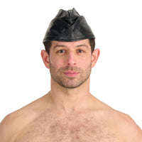 Prowler RED Leather Triangle Cap Black
