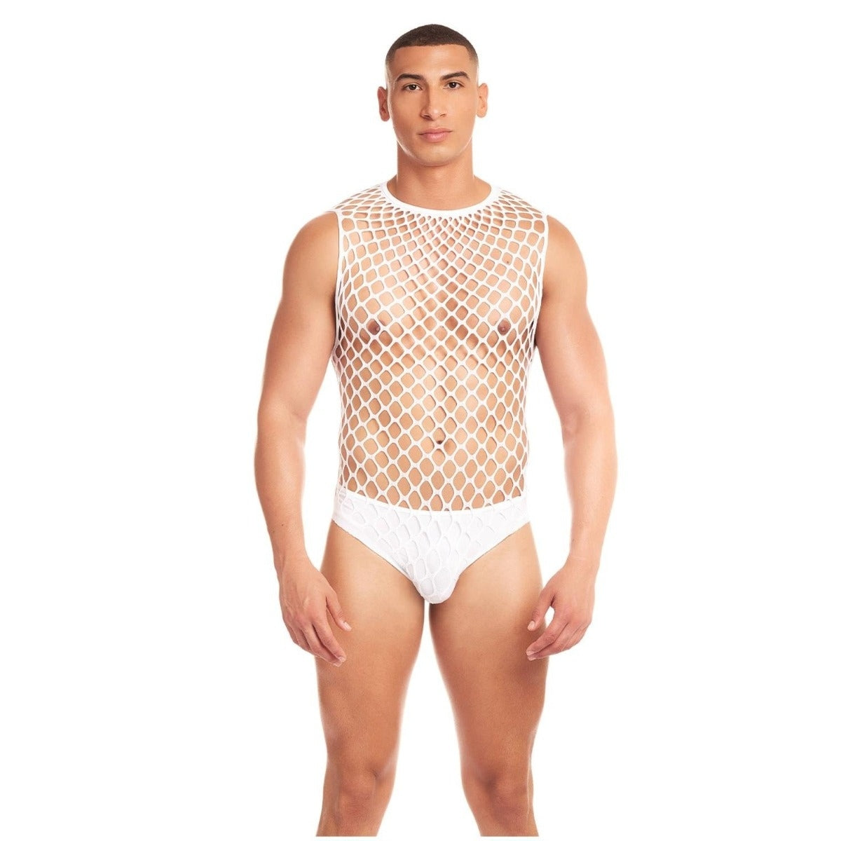 Rainbow Party Full Effect 2 Piece Costume Set White