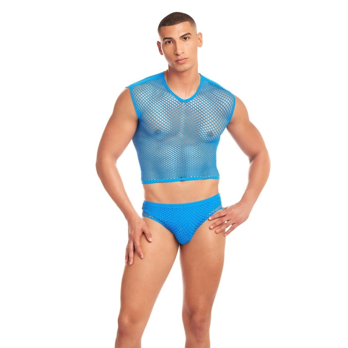 Rainbow Party Net Flex 3 Piece Costume Set Blue