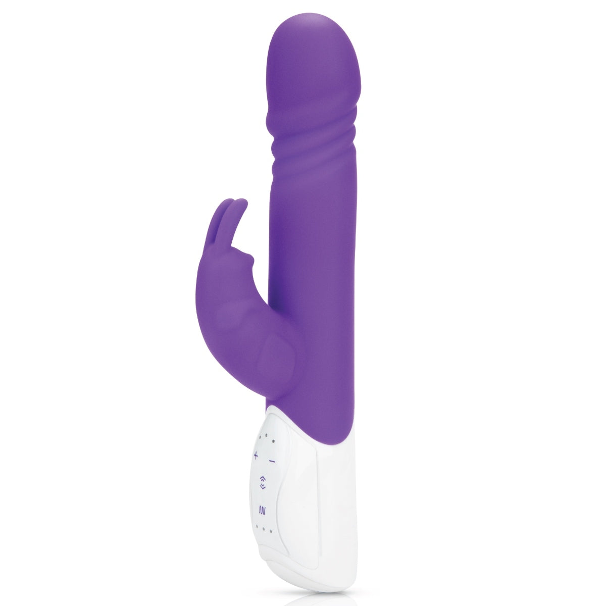 Rabbit Essentials Thrusting Rabbit Vibrator With Throbbing Shaft Purple