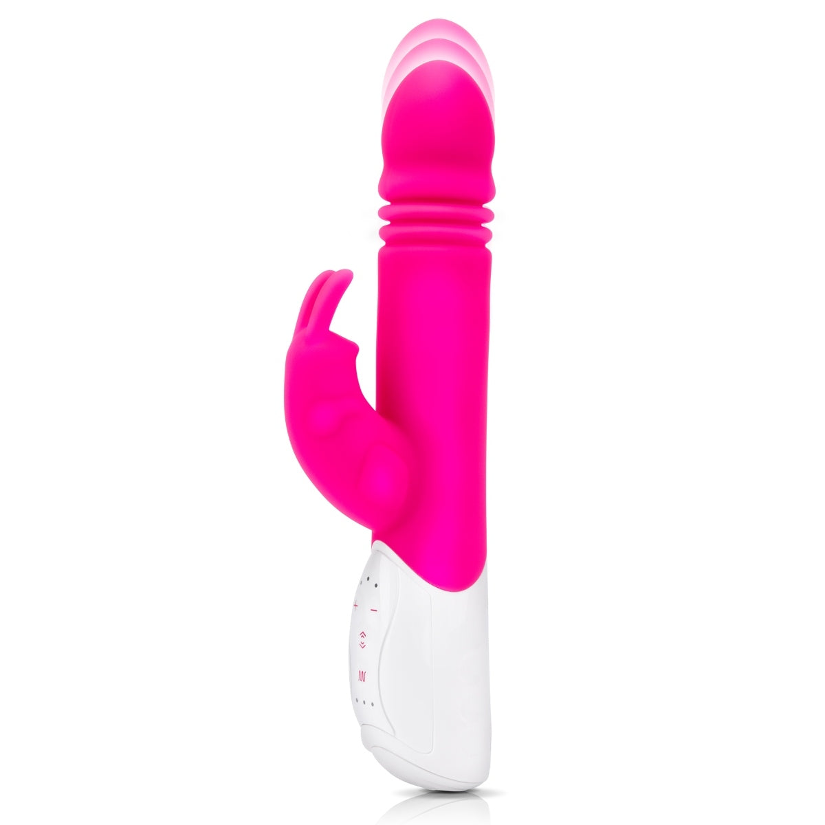 Rabbit Essentials G-Spot Thrusting Rabbit Vibrator With Throbbing Shaft Hot Pink