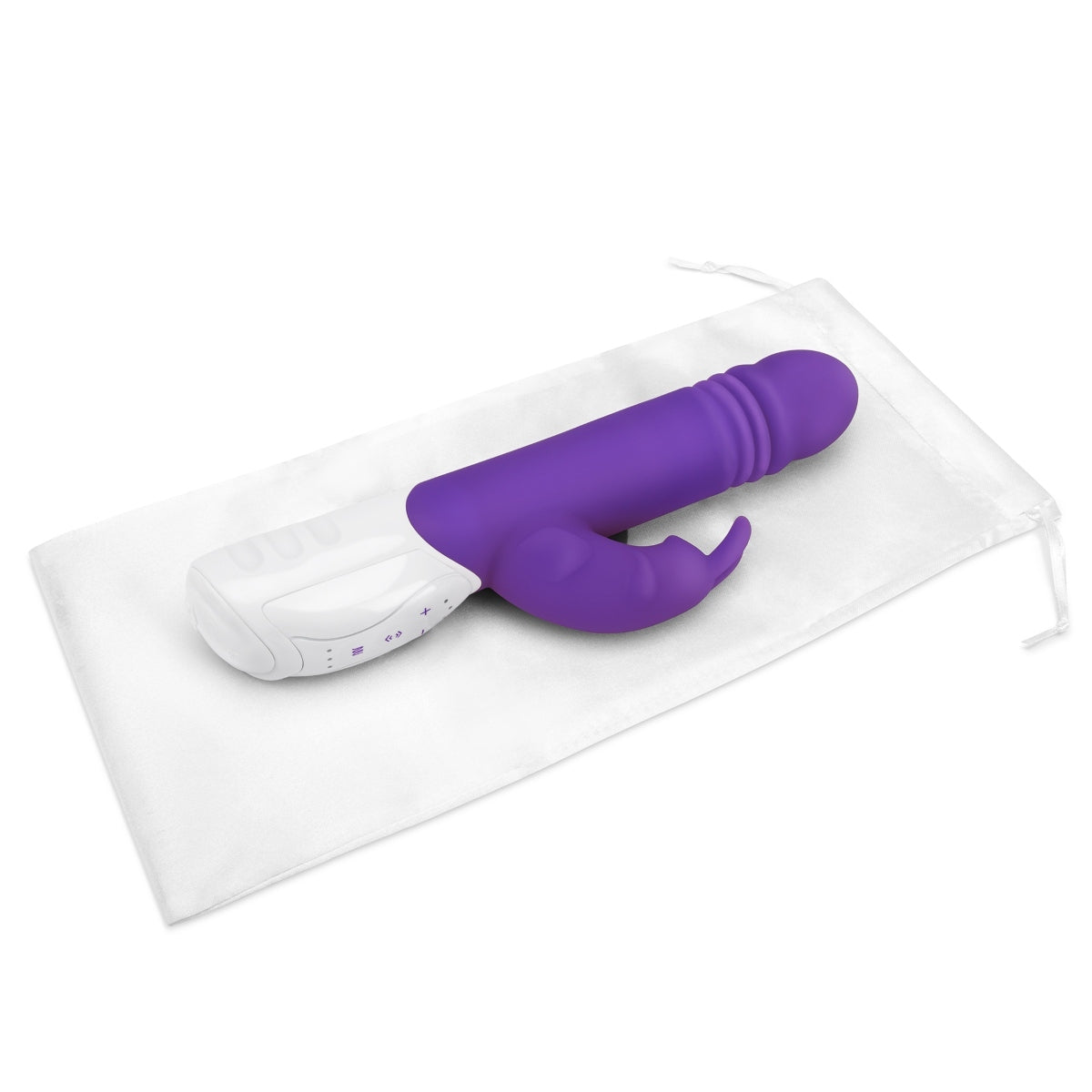 Rabbit Essentials G-Spot Thrusting Rabbit Vibrator With Throbbing Shaft Purple