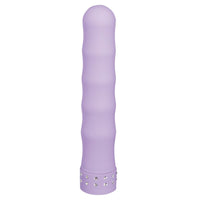 Me You Us Diamond Rippled Vibrator Lilac 7 Inch - Simply Pleasure