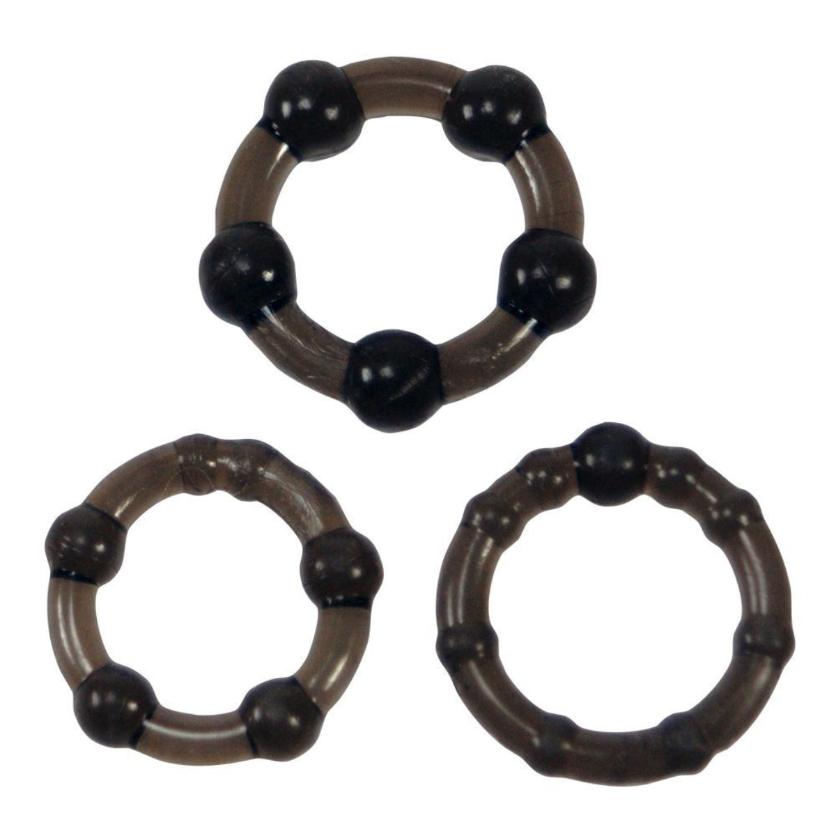 Me You Us Easy Squeeze Cock Ring 3 Pack Black - Simply Pleasure