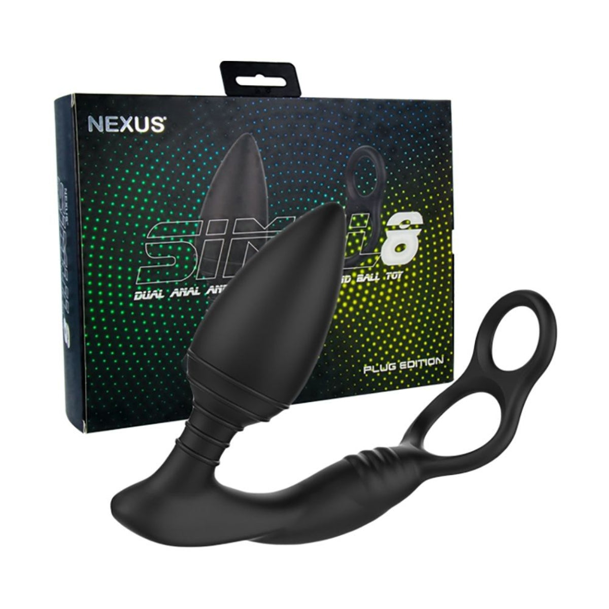 Nexus Simul8 Dual Anal & Perineum Cock & Ball Butt Plug Black