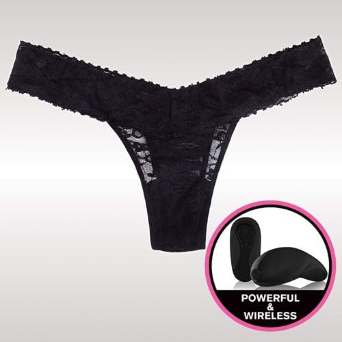 Secrets Vibrating Panties Remote Control Vibrating Lace Thong Black