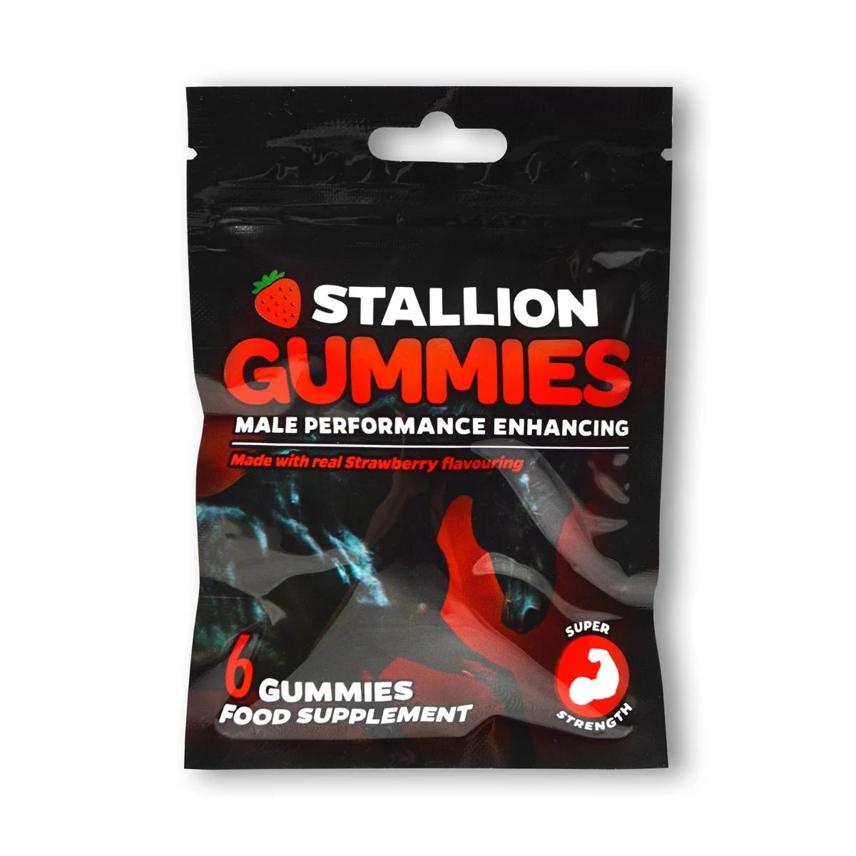 Stallion Performance Enhancing Gummies Strawberry 6 Pack