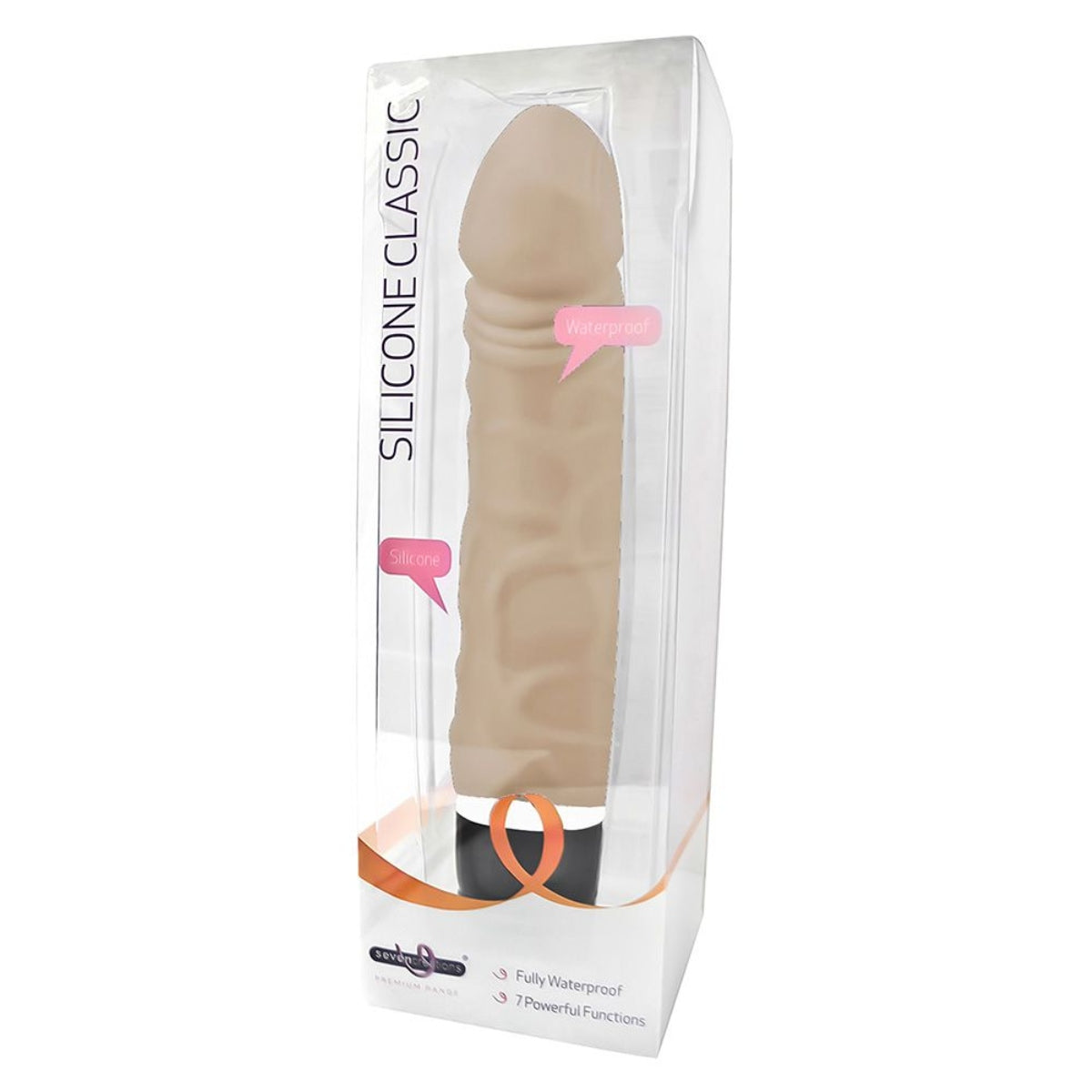 Seven Creations Classic Silicone Vibrator Light Pink 6.5 Inch