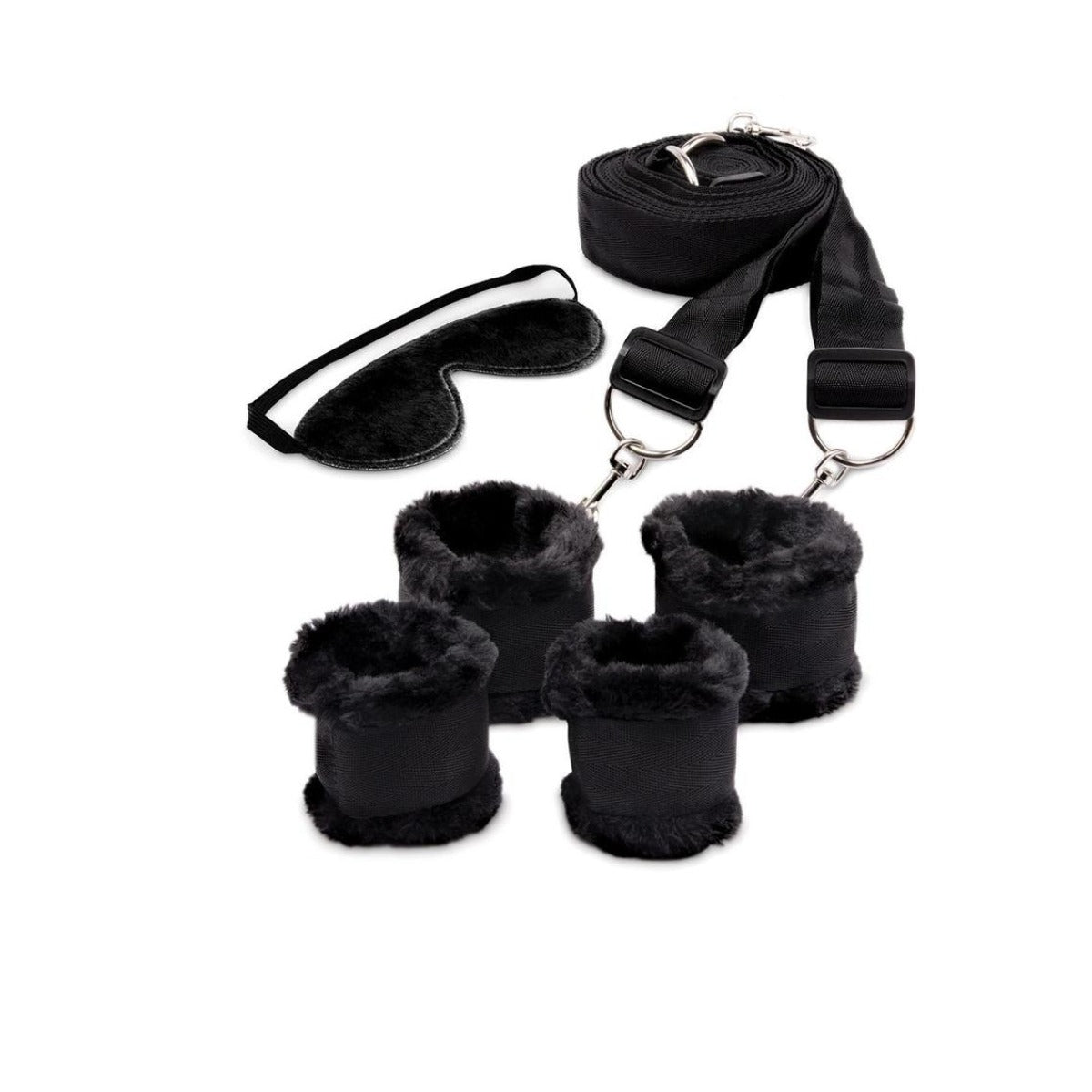 Whipsmart Fuzzy Collection Fuzzy Bedroom Bondage Kit Black