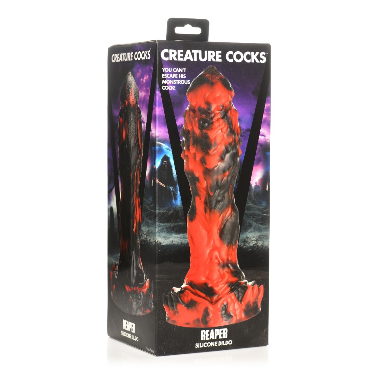 Creature Cocks Reaper Silicone Dildo Red Black - Simply Pleasure