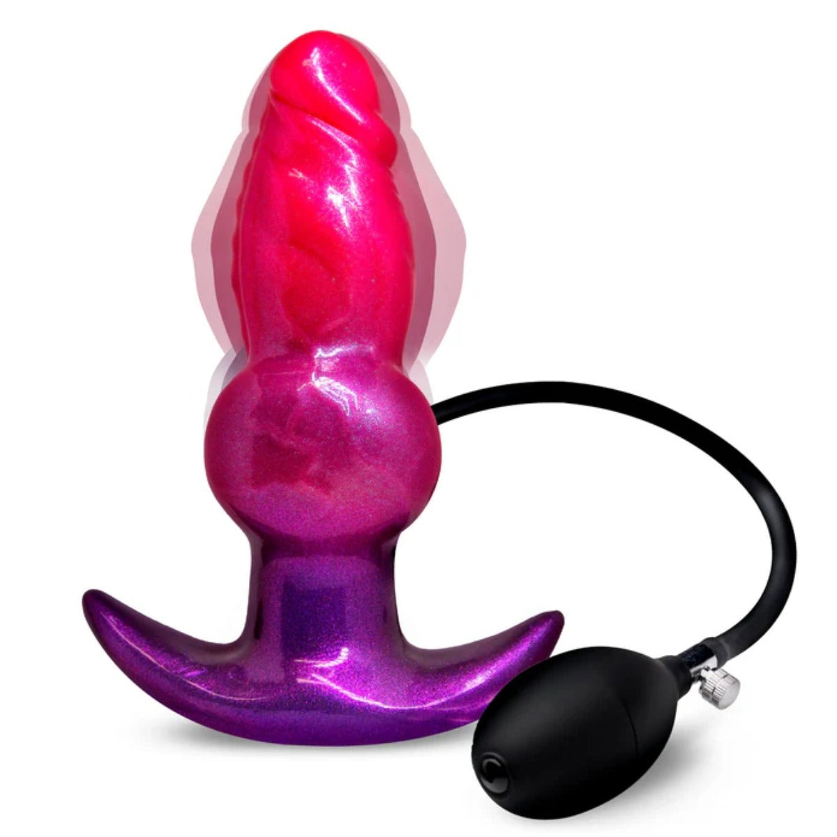 Creature Cocks Astro Inflatable Silicone Anal Plug Pink Purple