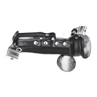 Blue Line Gimp Cock Locking Chastity Sheath With Double Metal Cock Ring Black