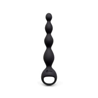 b-Vibe Tapered Vibrating Silicone Anal Beads Black 6.5 Inch