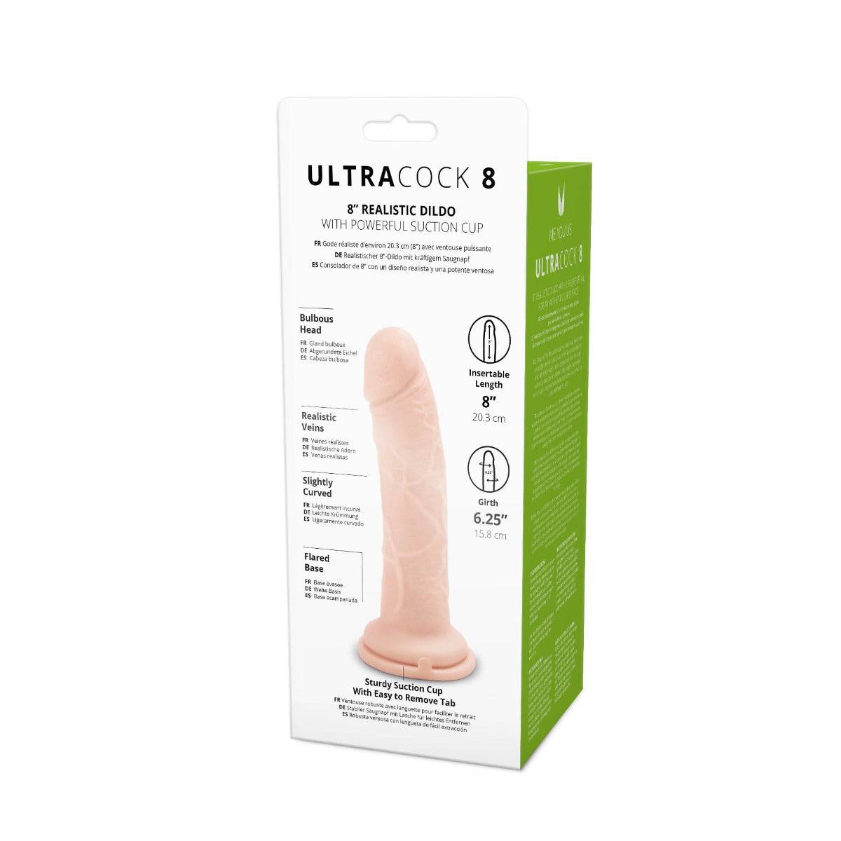 Me You Us Ultra Cock Realistic Dildo 8 Inch - Simply Pleasure
