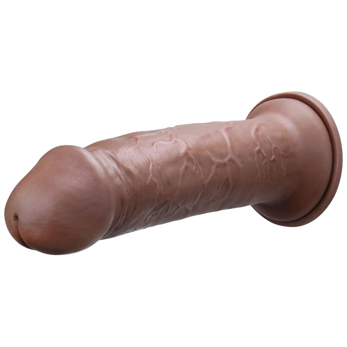 Front View Product - Me You Us Ultra Cock Caramel Realistic Dildo 12 Inch - Simply Pleasure