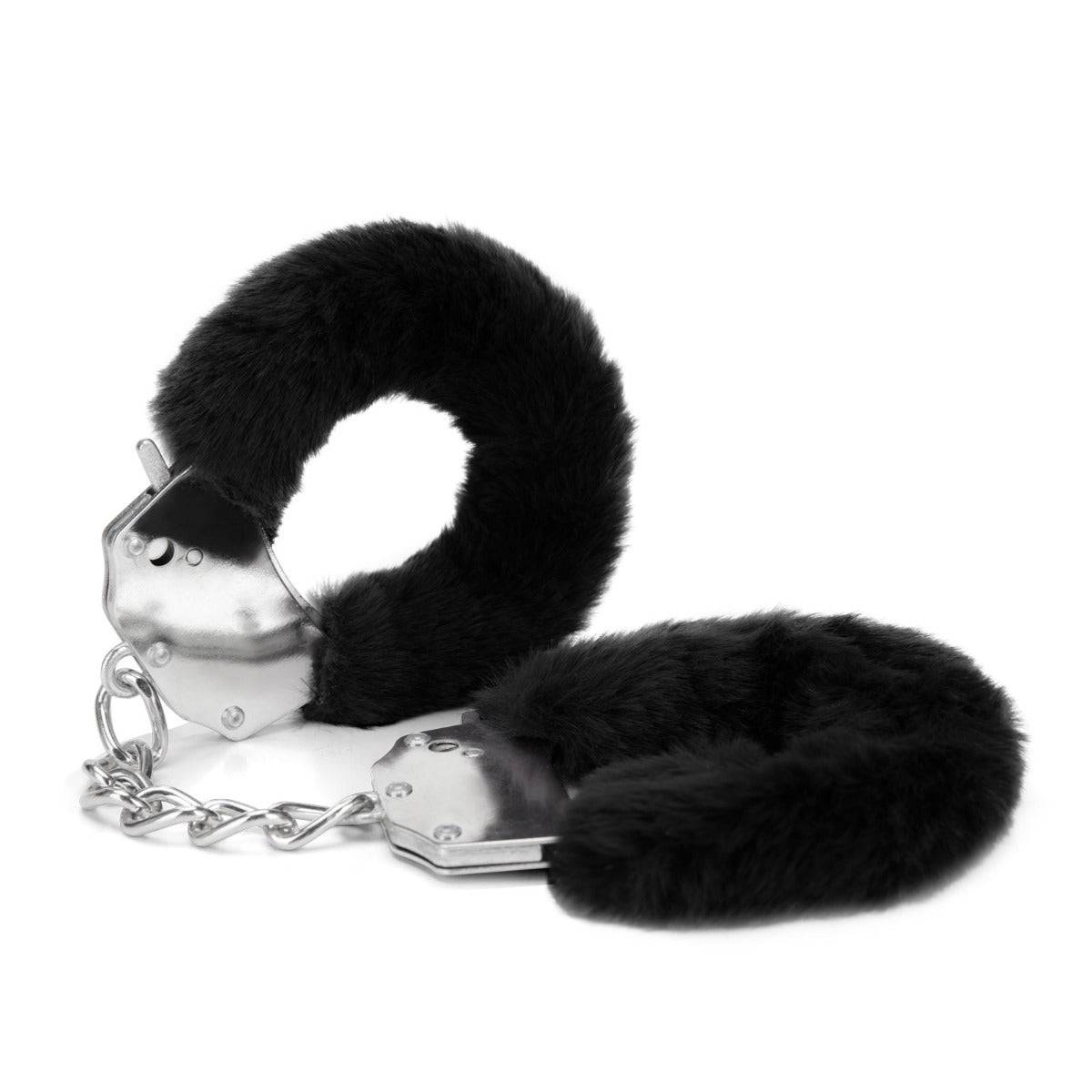 Me You Us Furry Handcuffs Black - Simply Pleasure