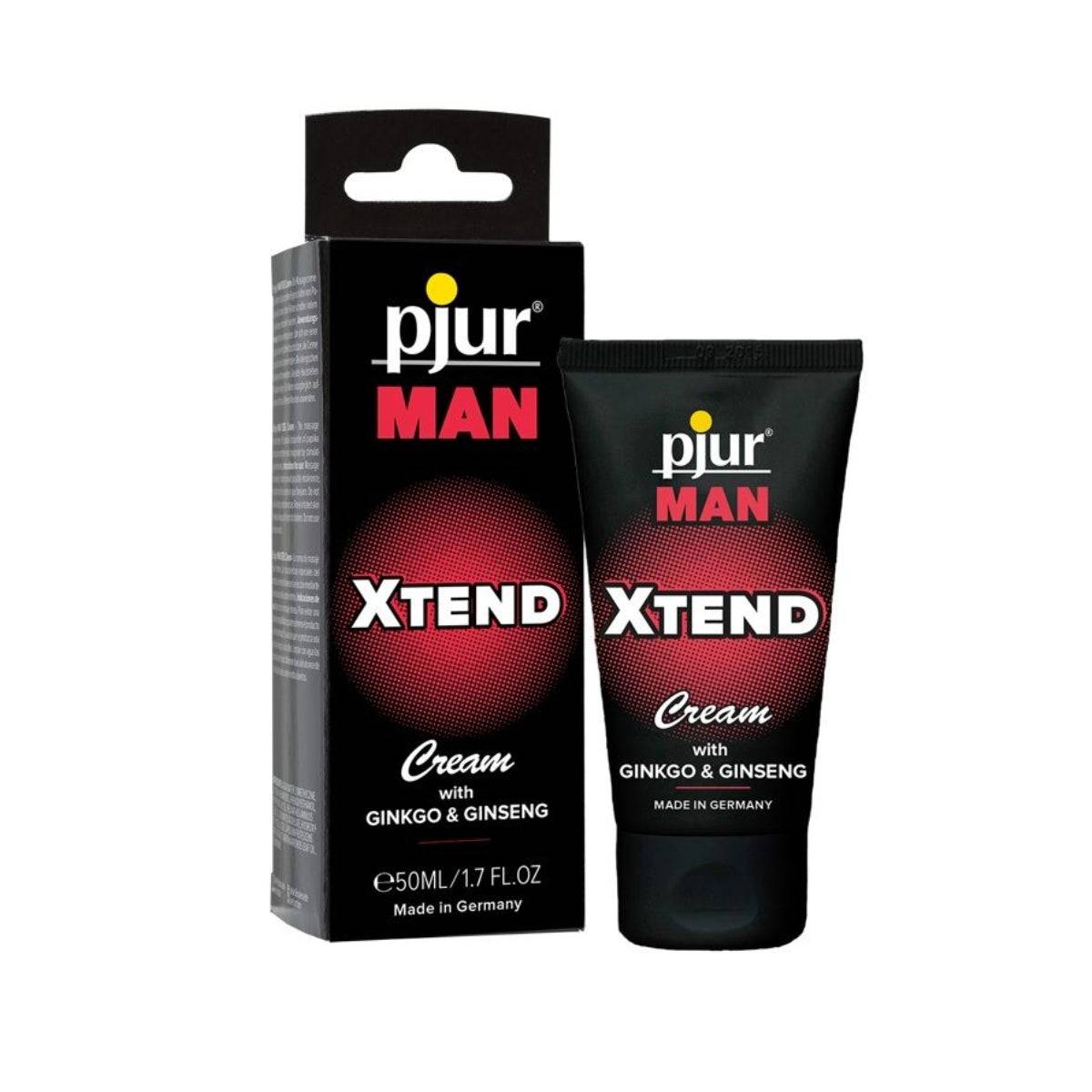 Front View Product And Packaging - Pjur Man Xtend Penis Cream in 50ml 