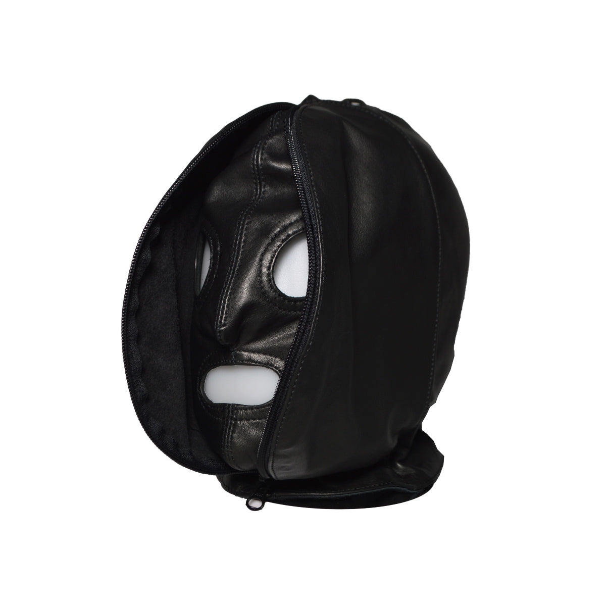 Prowler RED Leather Double Hood With Front Zipper Black