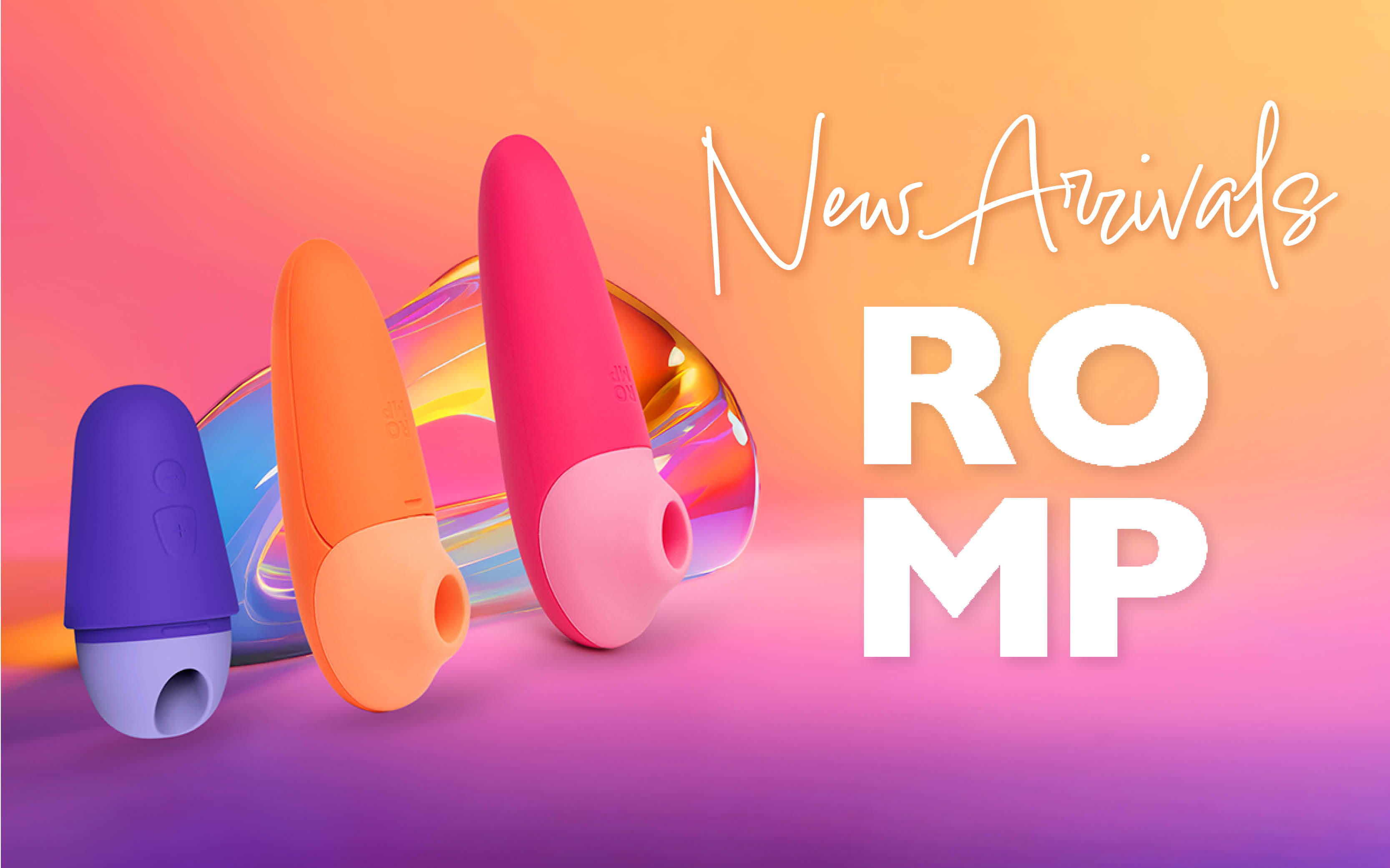 New ROMP Sex Toys - New Vibrators and Clitoral Suction Toys - Simply Pleasure - Desktop Banner